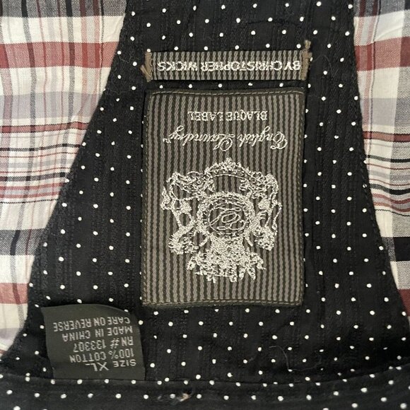 English Laundry Men's Blaque Label Button-Up Shirt Pockets PlaidLarge - Picture 10 of 10